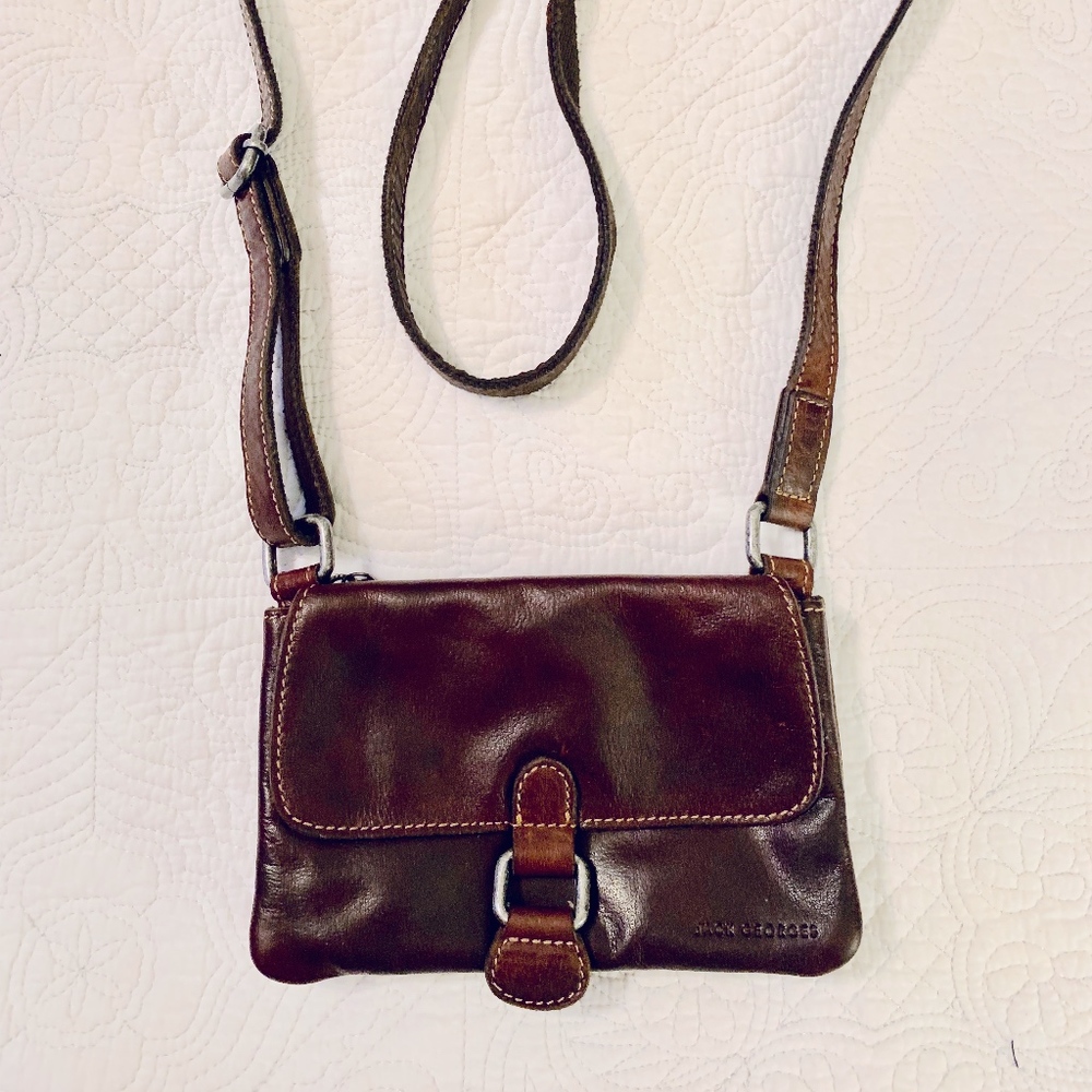 Jack Georges  VOYAGER BUFFED MINI CROSSBODY BAG